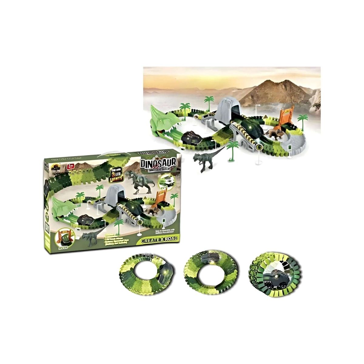 GENERICO - Pista de Dinosaurio con Auto