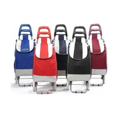 GENERICO - Carro Feria De Compra Carga Con Bolso variado