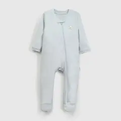 COLLOKY - Pijama Celeste Gamusa Oso de Bebé New born 0/3 M a 12/24M