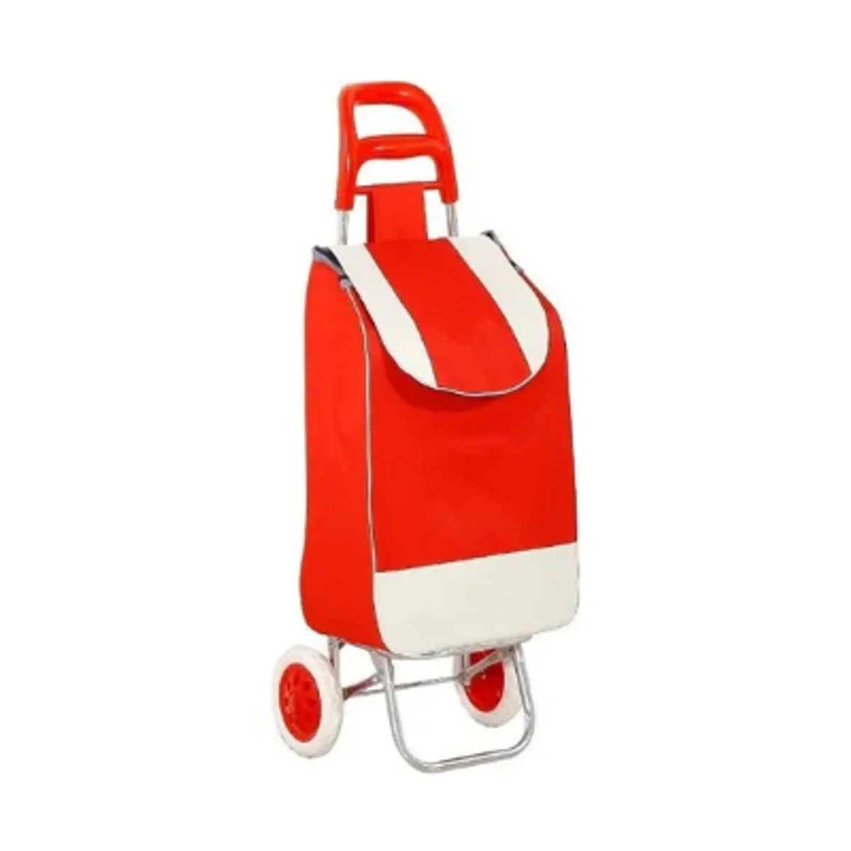 GENERICO - Carro Feria De Compra Carga Con Bolso Rojo