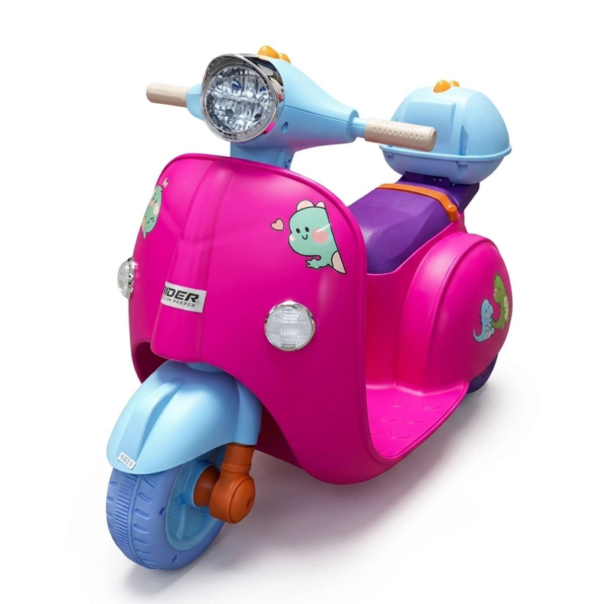 MUNDO ONLINE - Moto Vespa Eléctrica Infantil Dinoride Con Maletín