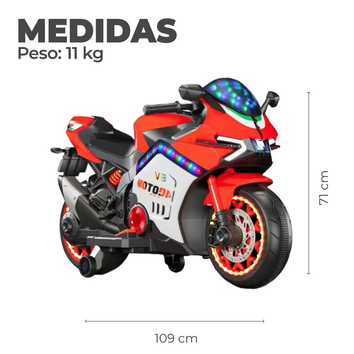 MUNDO ONLINE - Moto Electrica Niño A Bateria Nitro Italy V8