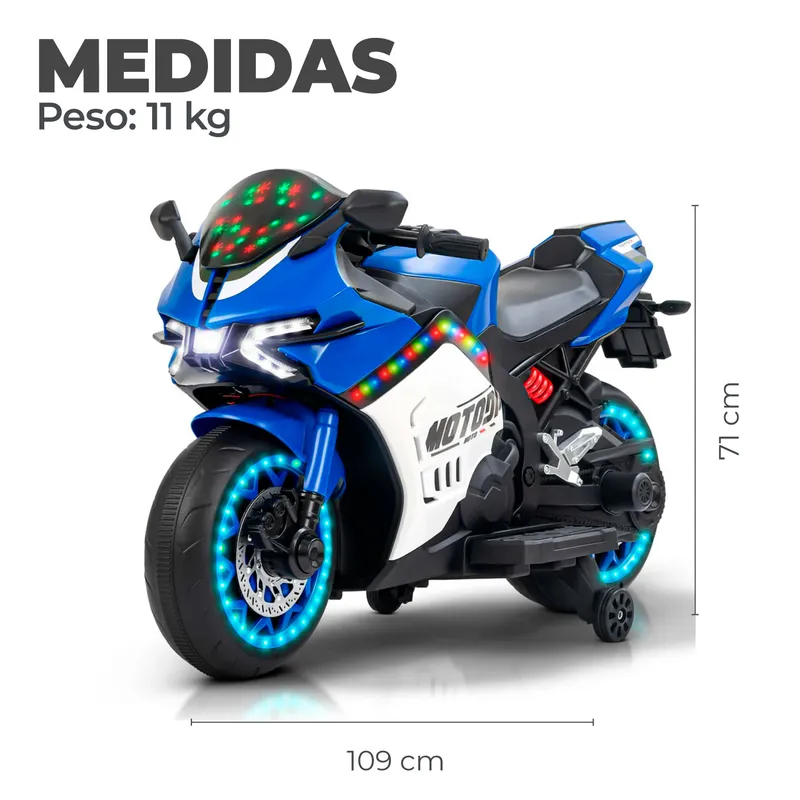 MUNDO ONLINE - Moto Electrica Niño A Bateria Nitro Italy V8