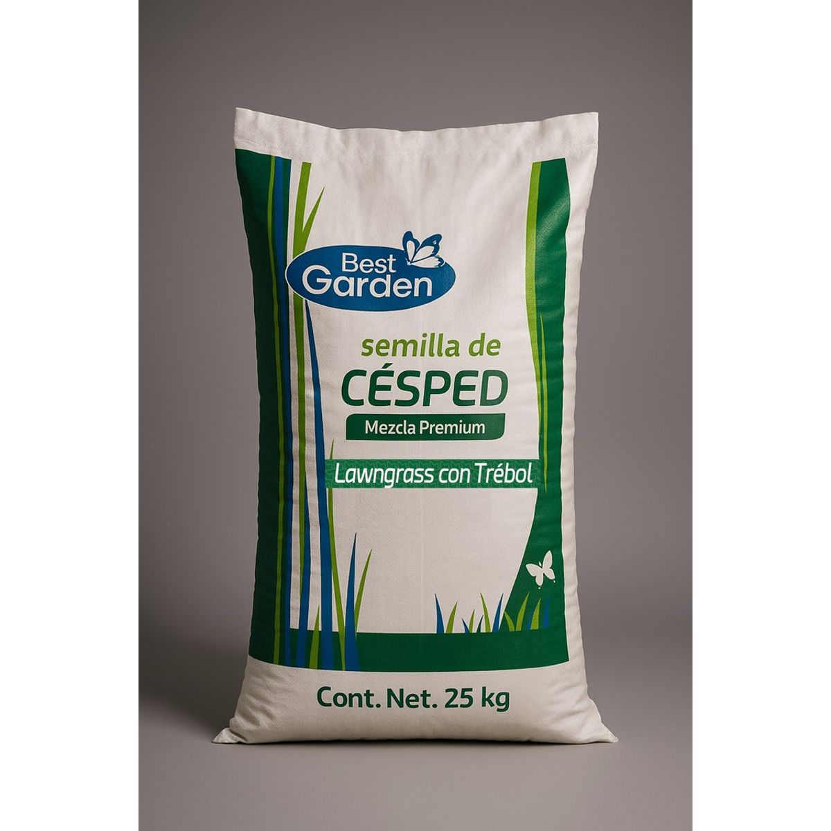 BEST GARDEN - Semilla de pasto "Lawngrass con trébol" 25 Kgs