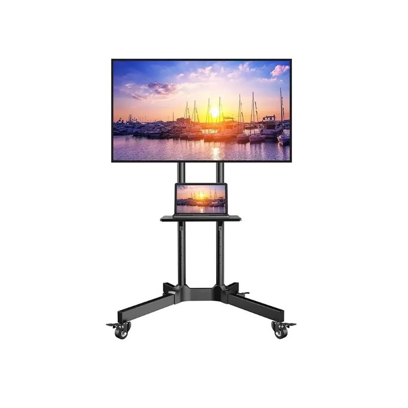 GENERICO - Soporte Tv Base Pedestal Rueda Televisores Móvil 32 A 70 Color Negro