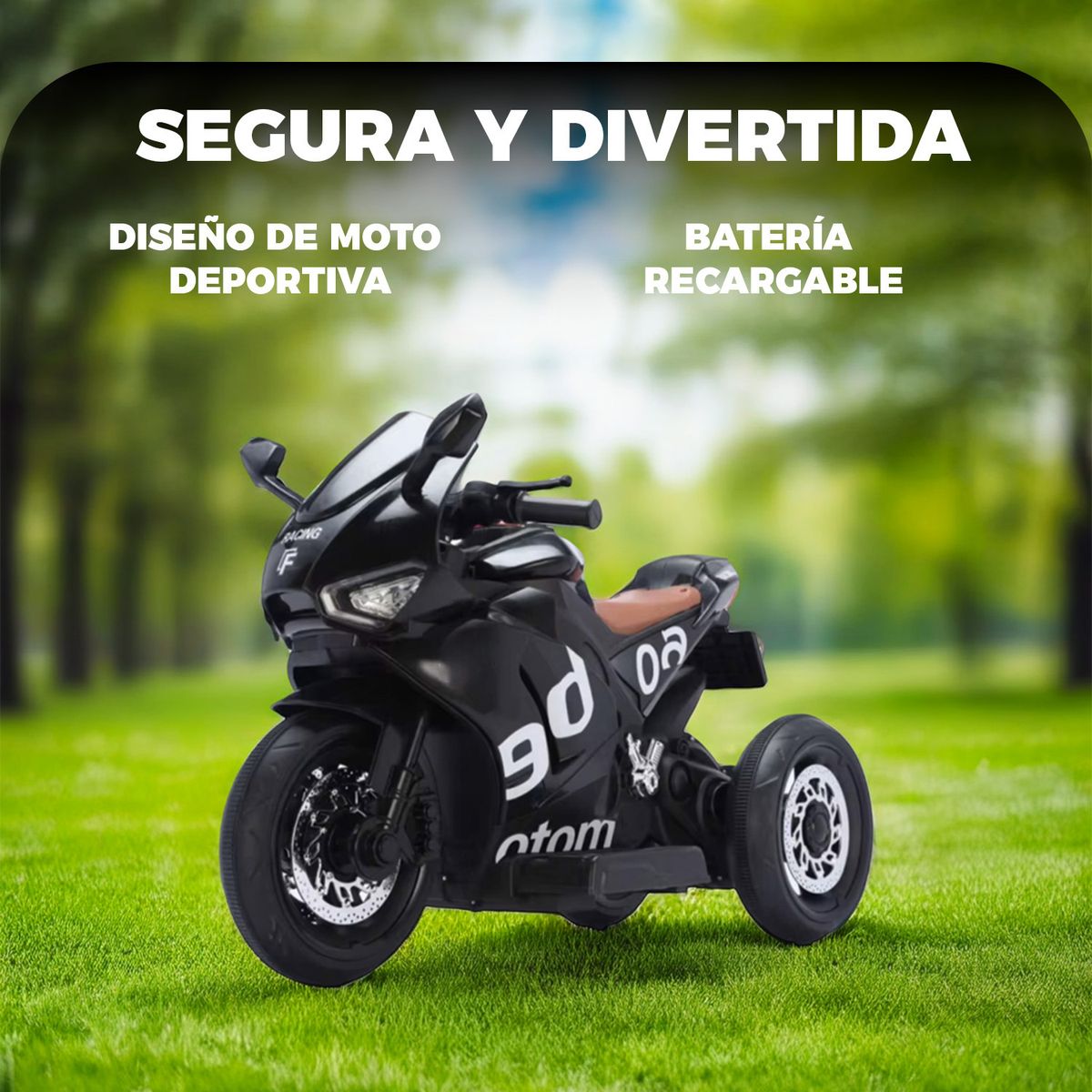 MUNDO ONLINE - Moto Eléctrica Infantil 3 Ruedas Turbo 6v Gsx