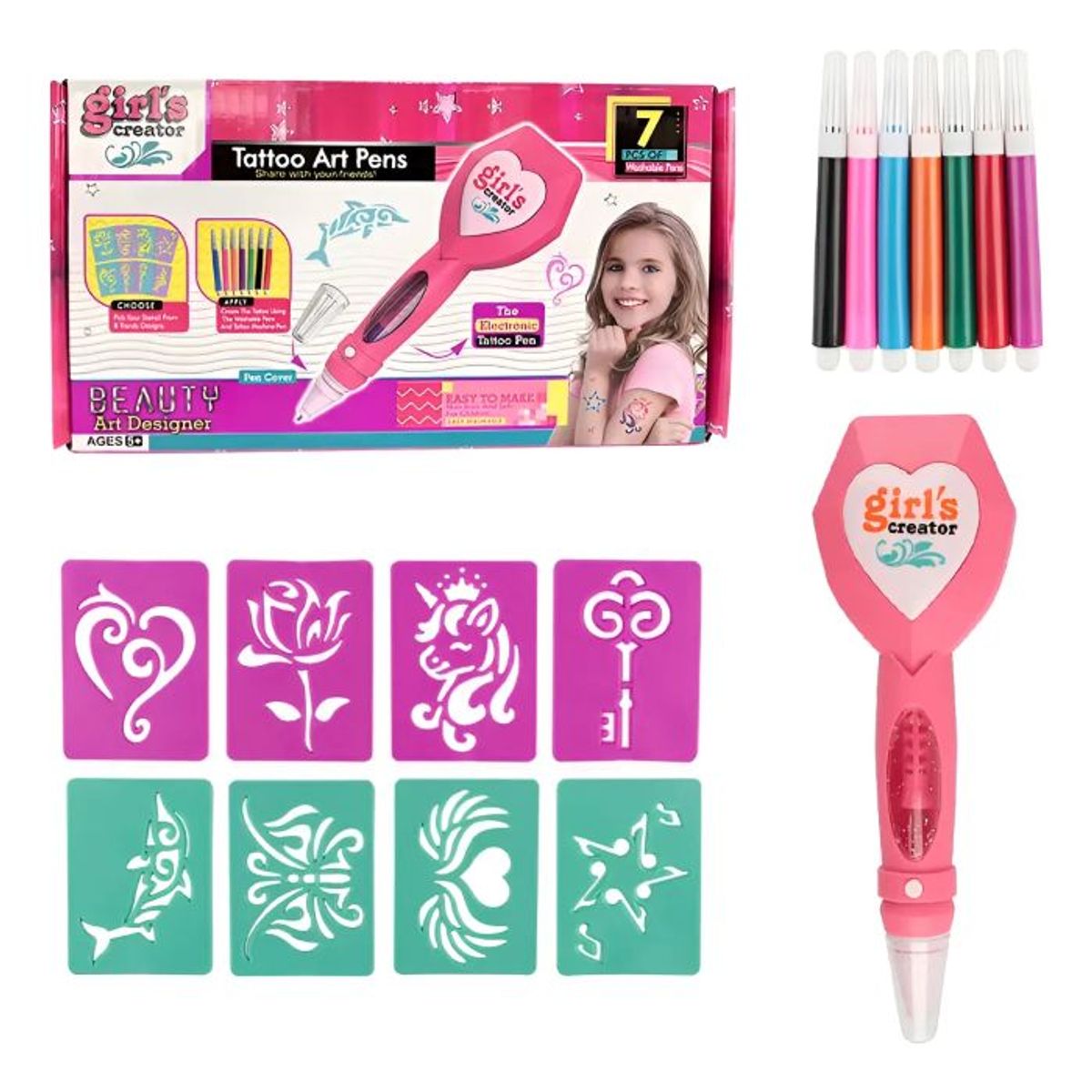 GENERICO - Set De Juguete Para Realizar Tatuajes De Fantasías Infantil