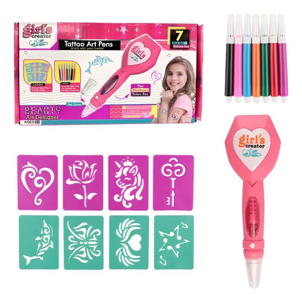 GENERICO - Set De Juguete Para Realizar Tatuajes De Fantasías Infantil