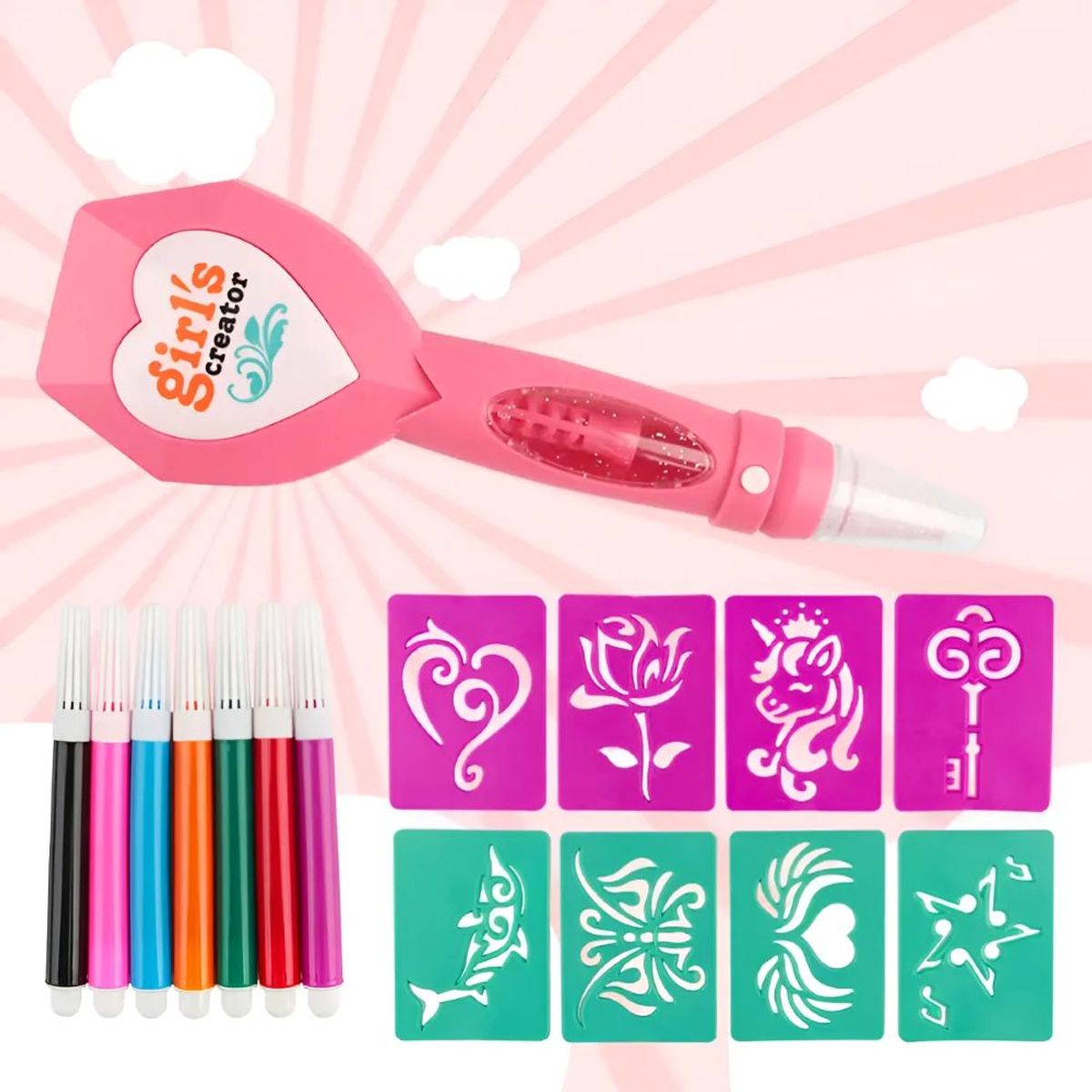GENERICO - Set De Juguete Para Realizar Tatuajes De Fantasías Infantil