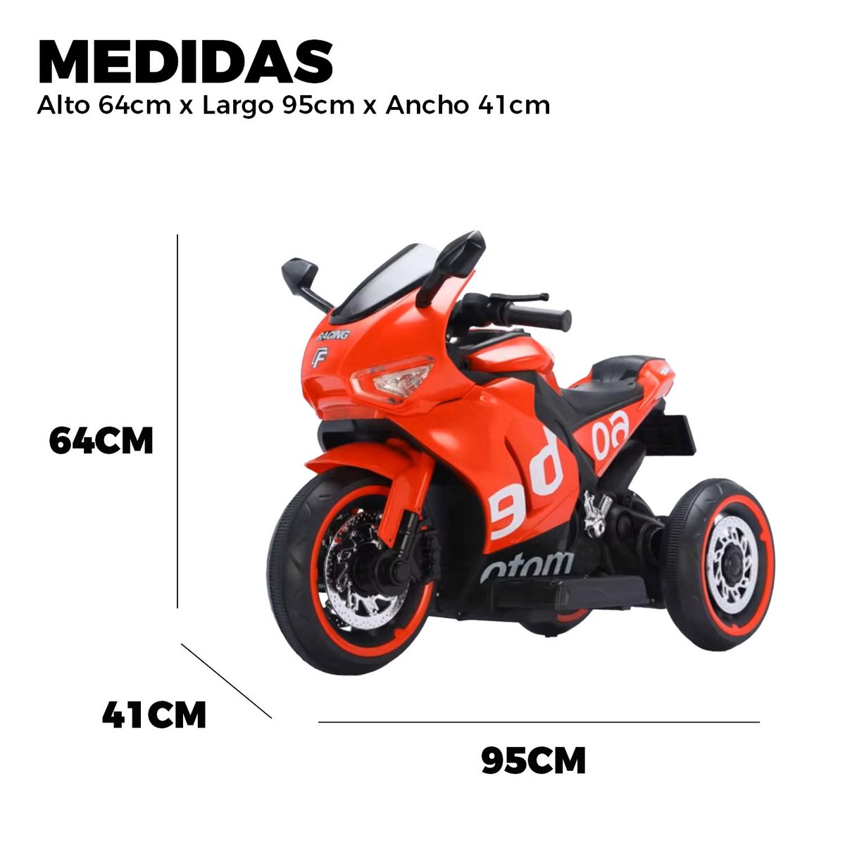 MUNDO ONLINE - Moto Eléctrica Infantil 3 Ruedas Turbo 6v Gsx