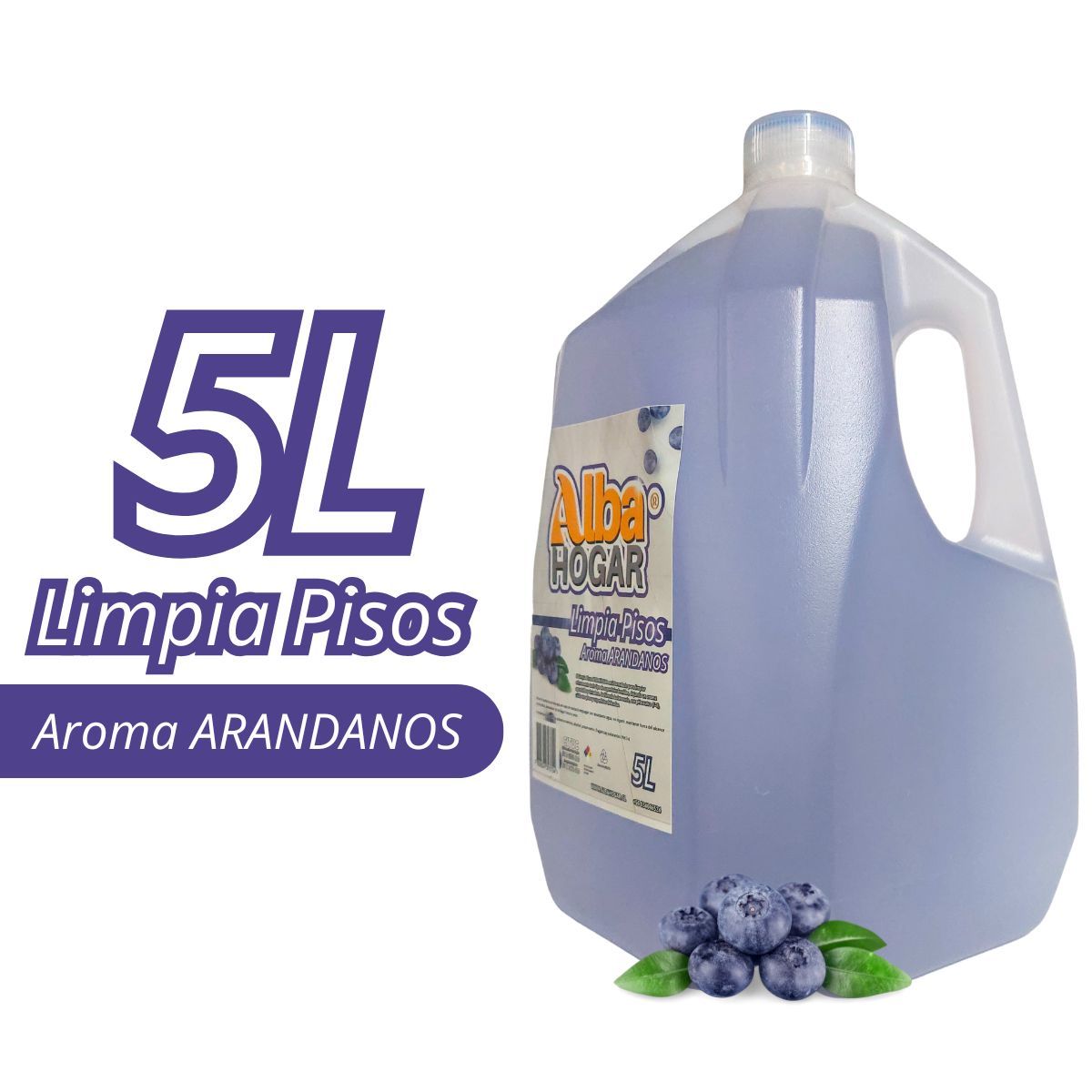 GENERICO - Limpia Piso Aroma Arándanos Alba Hogar Multiuso 5L