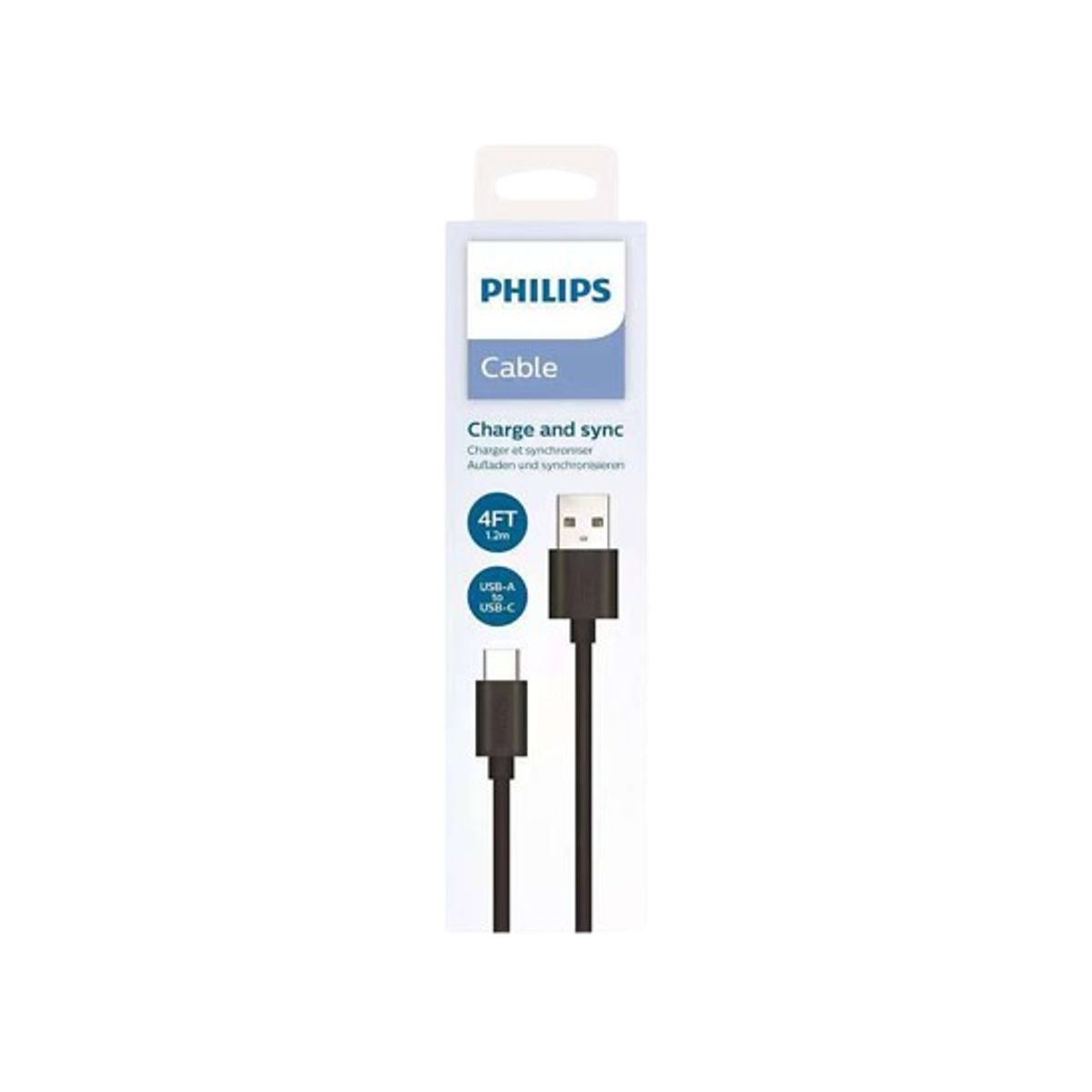 PHILIPS - Cable Usb Philips A Usb-c 1.2 Mts Dlc3104a