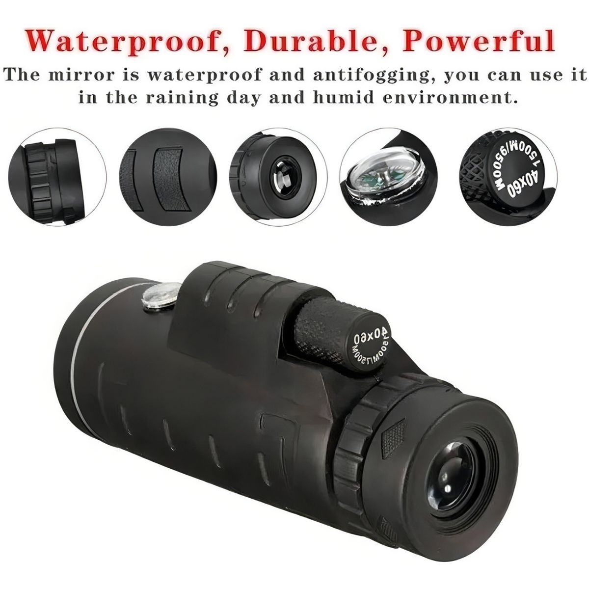 TECNOLAB - Telescopio Monocular Hd 40x60 Con Soporte Tecnolab Tl223