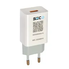 TECMASTER - CARGADOR DE PARED QUICK CHARGE 1USB 3A2.4 MAX CERTIFICADO TM-200516-1