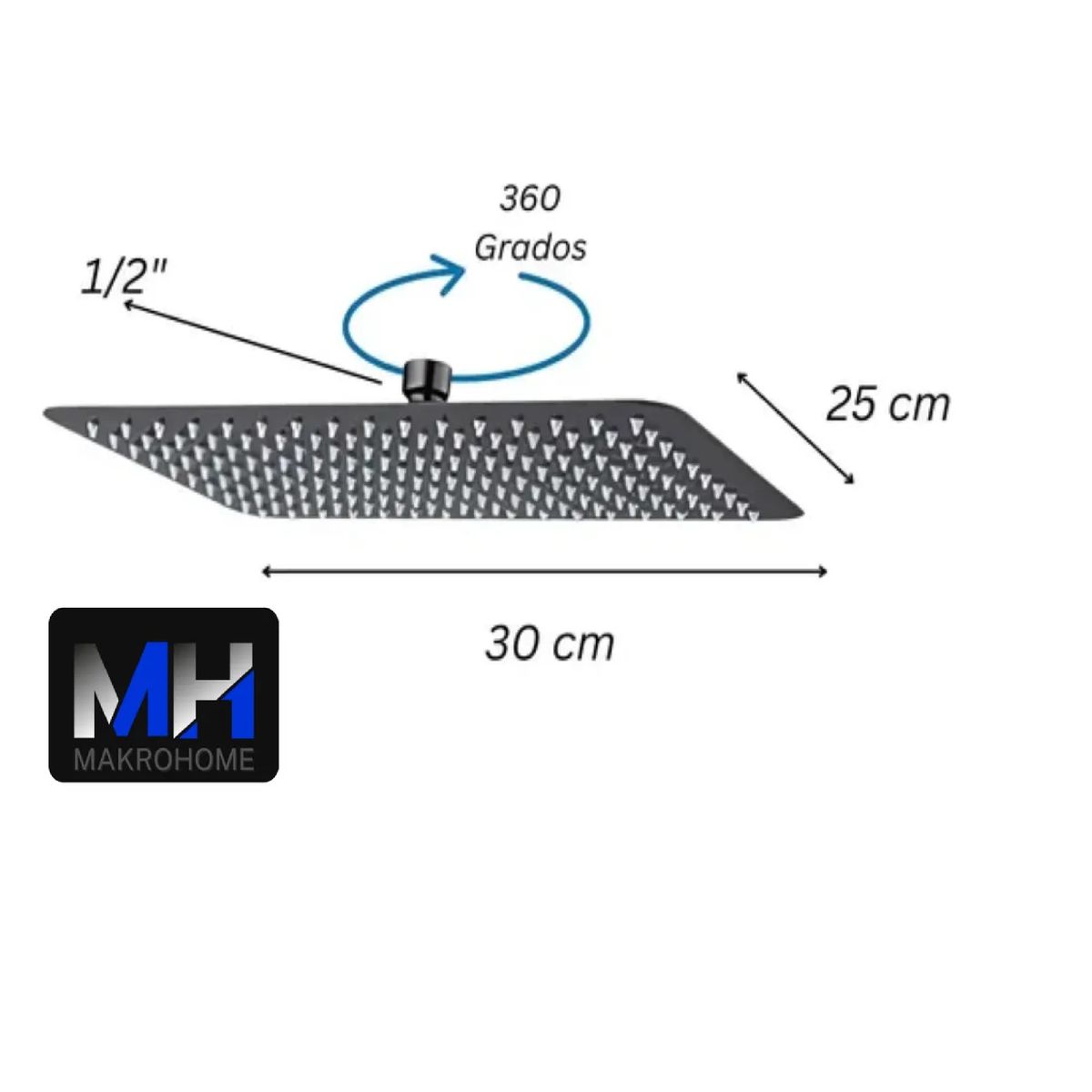 TAUMM - Plato Ducha Rectangular Gunmetal 20x30 Cms Kassel Taumm