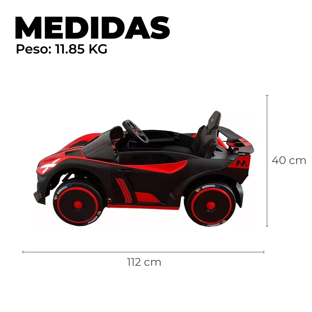 MUNDO ONLINE - Auto Electrico Deportivo Con Control Remoto Luces y Sonido