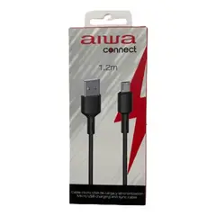 AIWA - Cable Micro Usb 12 Mts Awcs1m4b Color Negro