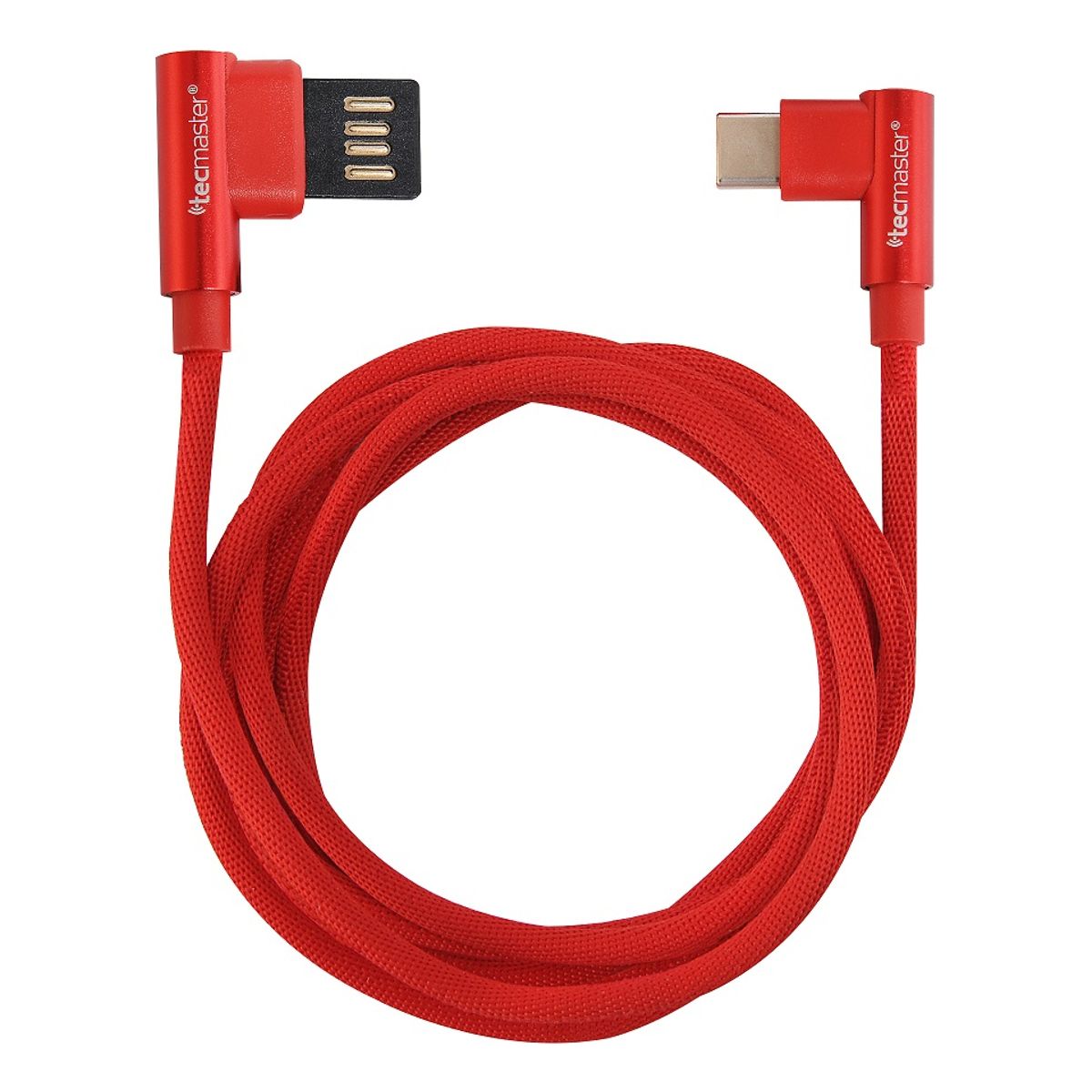 TECMASTER - CABLE USB TYPE-C 1 MTS/2.4 AMP REVERSIBLE 90° TECMASTER TM-CB-TC90RD