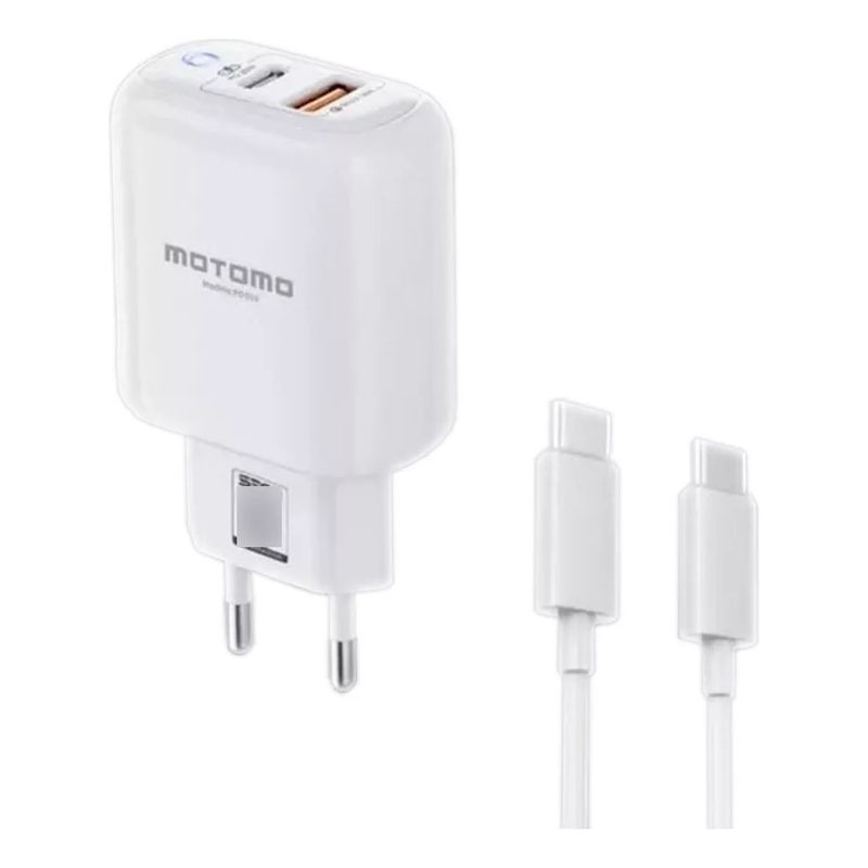 MOTOMO - Cargador De Pared 20w/3.0 Tipo-c A Lightning Motomo Pd010