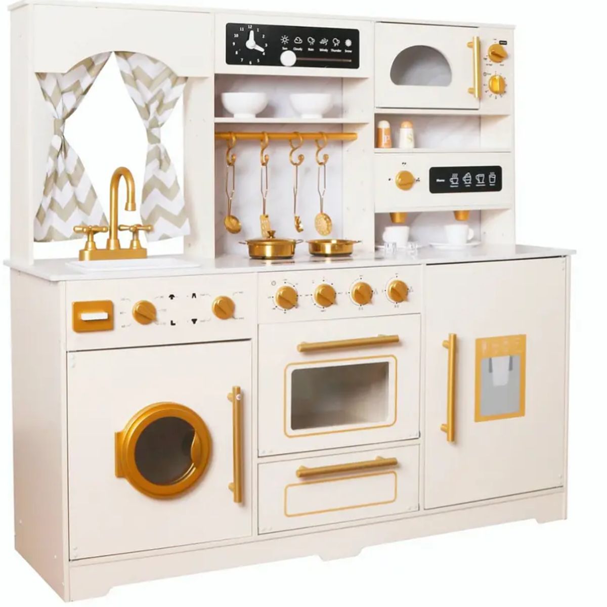 KIDSCOOL - Cocina Con Accesorios Luxury-Pro Blanca
