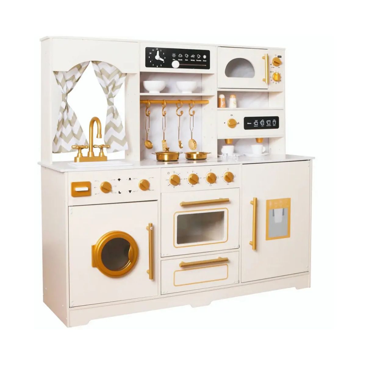 KIDSCOOL - Cocina Con Accesorios Luxury-Pro Blanca