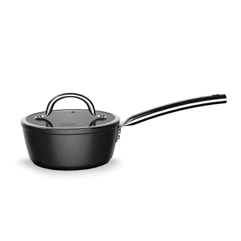 WENS - Batería de Cocina 7 Piezas Aluminio Forjado Black