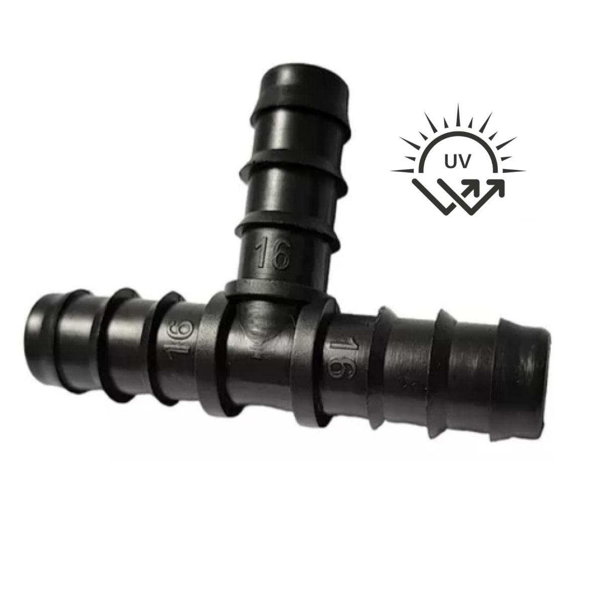 GENERICO - Pack 25 TEE 16mm Plansa Polietileno 1/2 Pulgada Riego