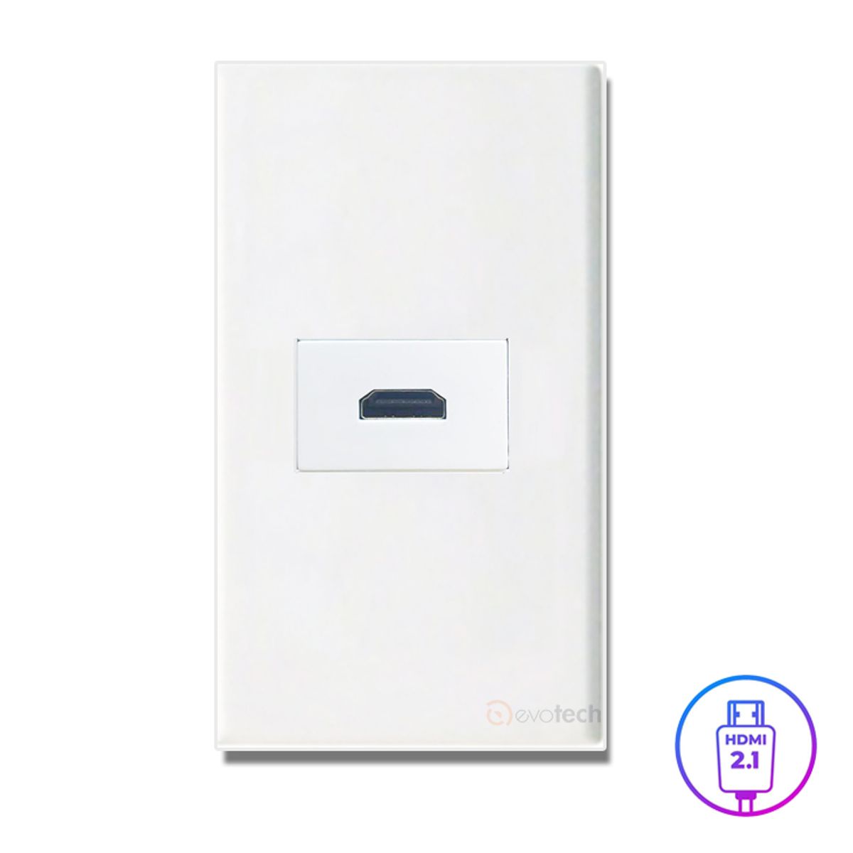 GENERICO - PLACA MURO 1 MODULO MULTIMEDIA HDMI 2.1