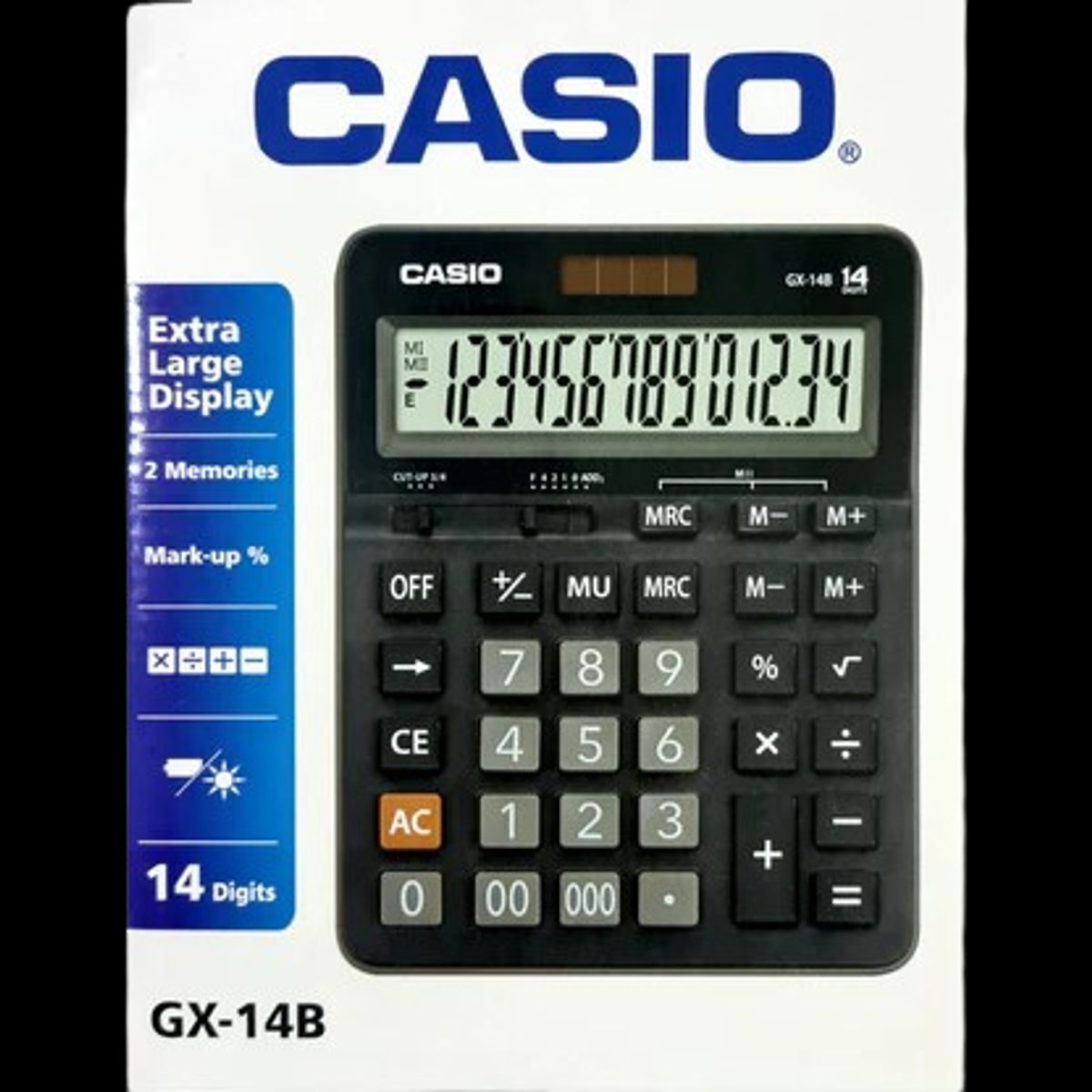CASIO - CALCULADORA CASIO GX14B TAMAÑO GRANDE 14 DIGITOS