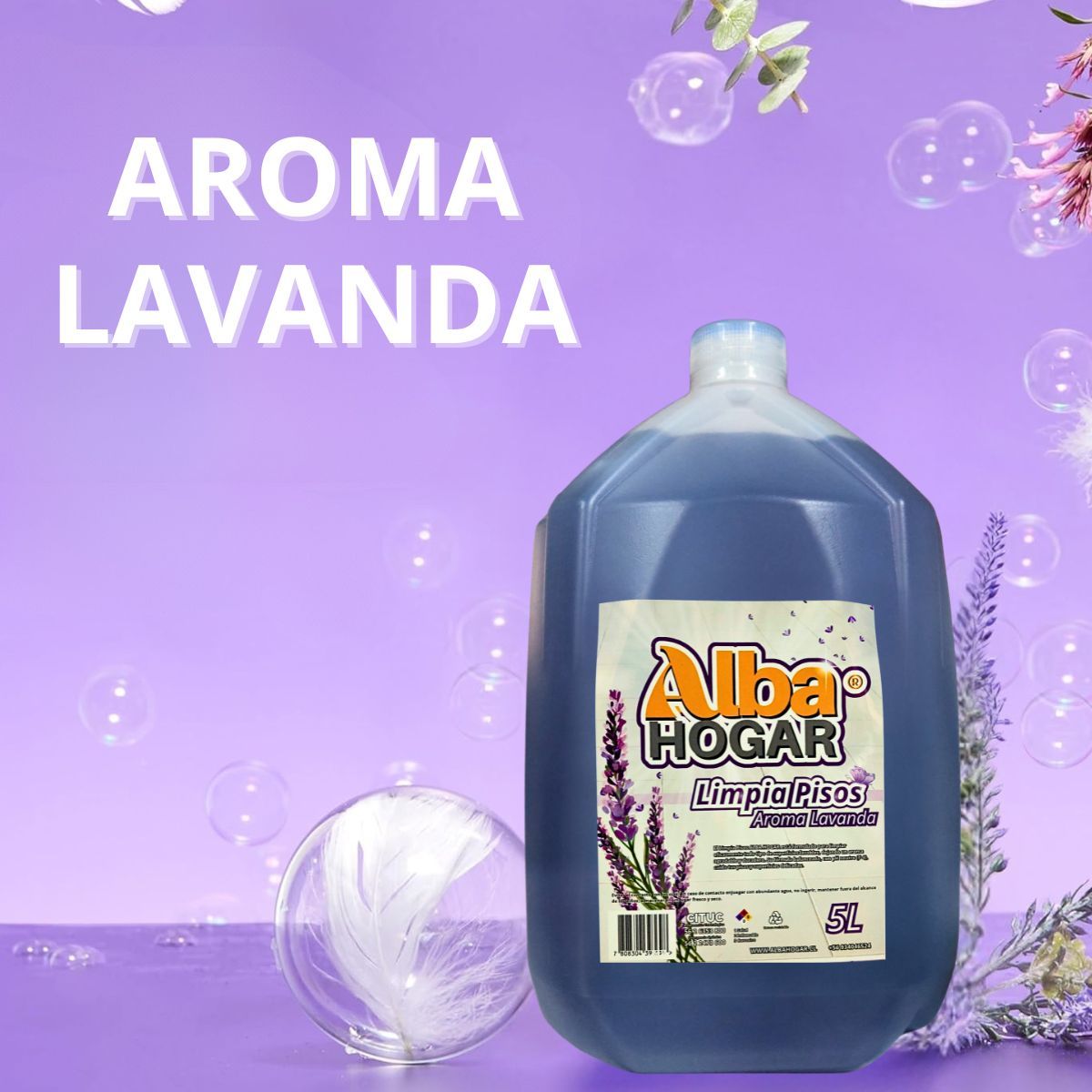 GENERICO - Limpia Pisos 5 Litros Alba Hogar Aroma Lavanda