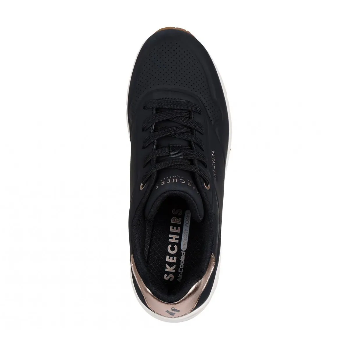 SKECHERS - Zapatillas Mujer Uno Wedge Hi Steps Negro Skechers