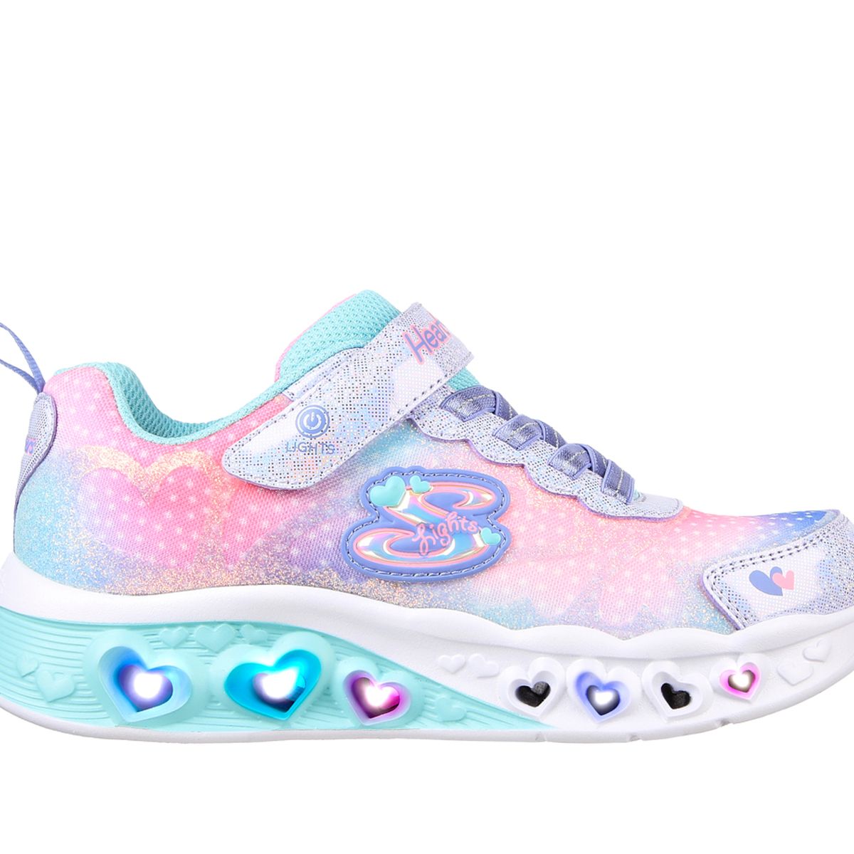 SKECHERS - Zapatillas Niña Flutter Heart Lights Simply Love Morado Skechers