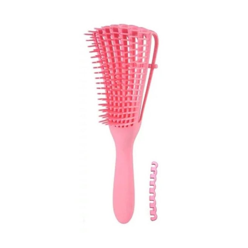 GENERICO - Cepillo Flexible Desenredante Y Definidor De Rizos Rosa