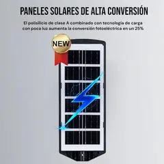 GENERICO - Foco Solar Exterior 1000w Sensor De Movimiento Ip65 + Control