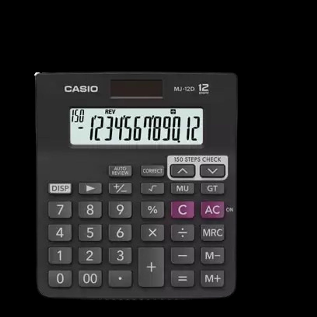 CASIO - CALCULADORA CASIO MJ12D SOLAR PILA 12 DIGITOS 150 PASOS MEMORIAS