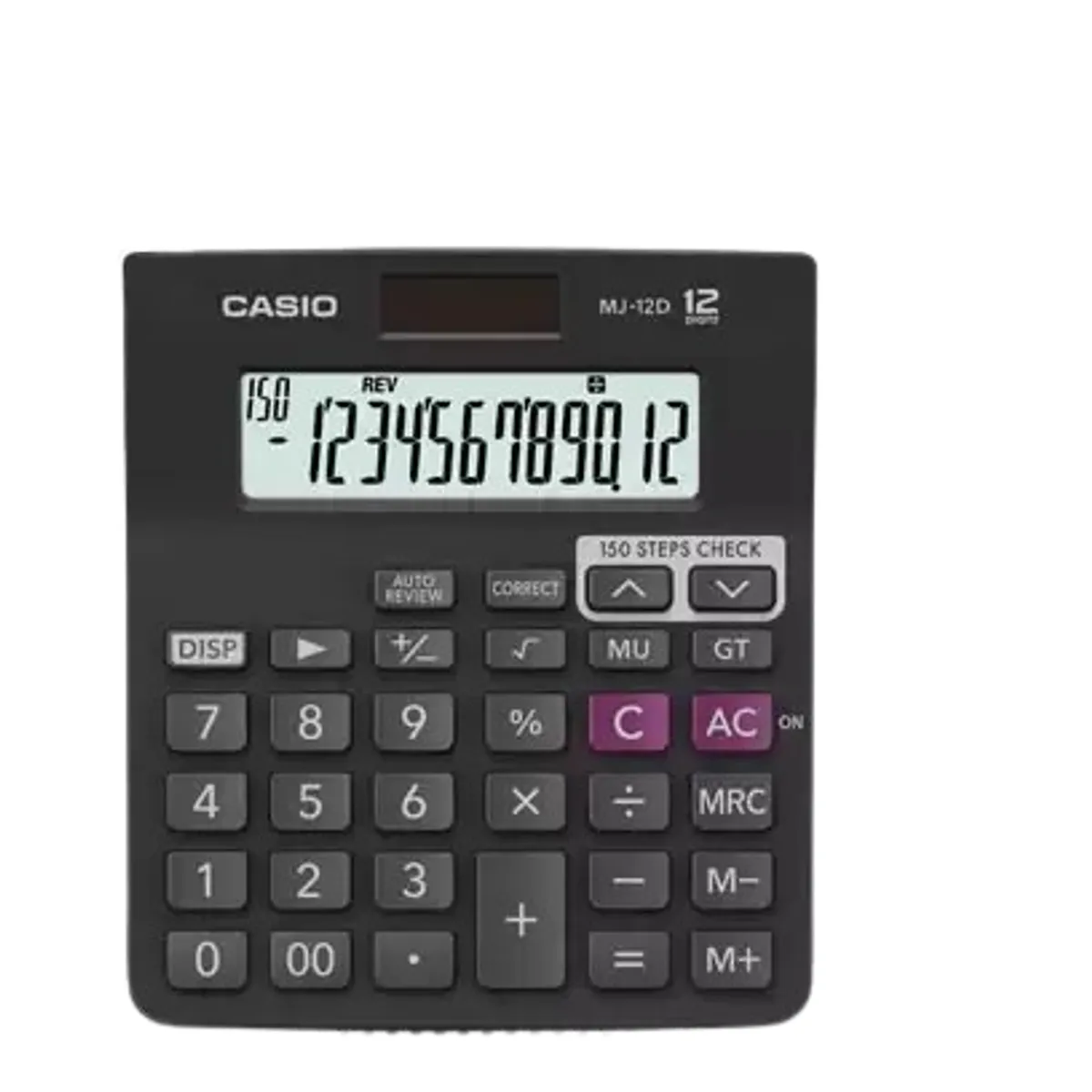 CASIO - CALCULADORA CASIO MJ12D SOLAR PILA 12 DIGITOS 150 PASOS MEMORIAS