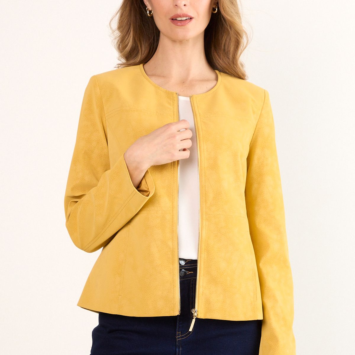 MA GRIFFE - Chaqueta Mujer Amarillo Magriffe