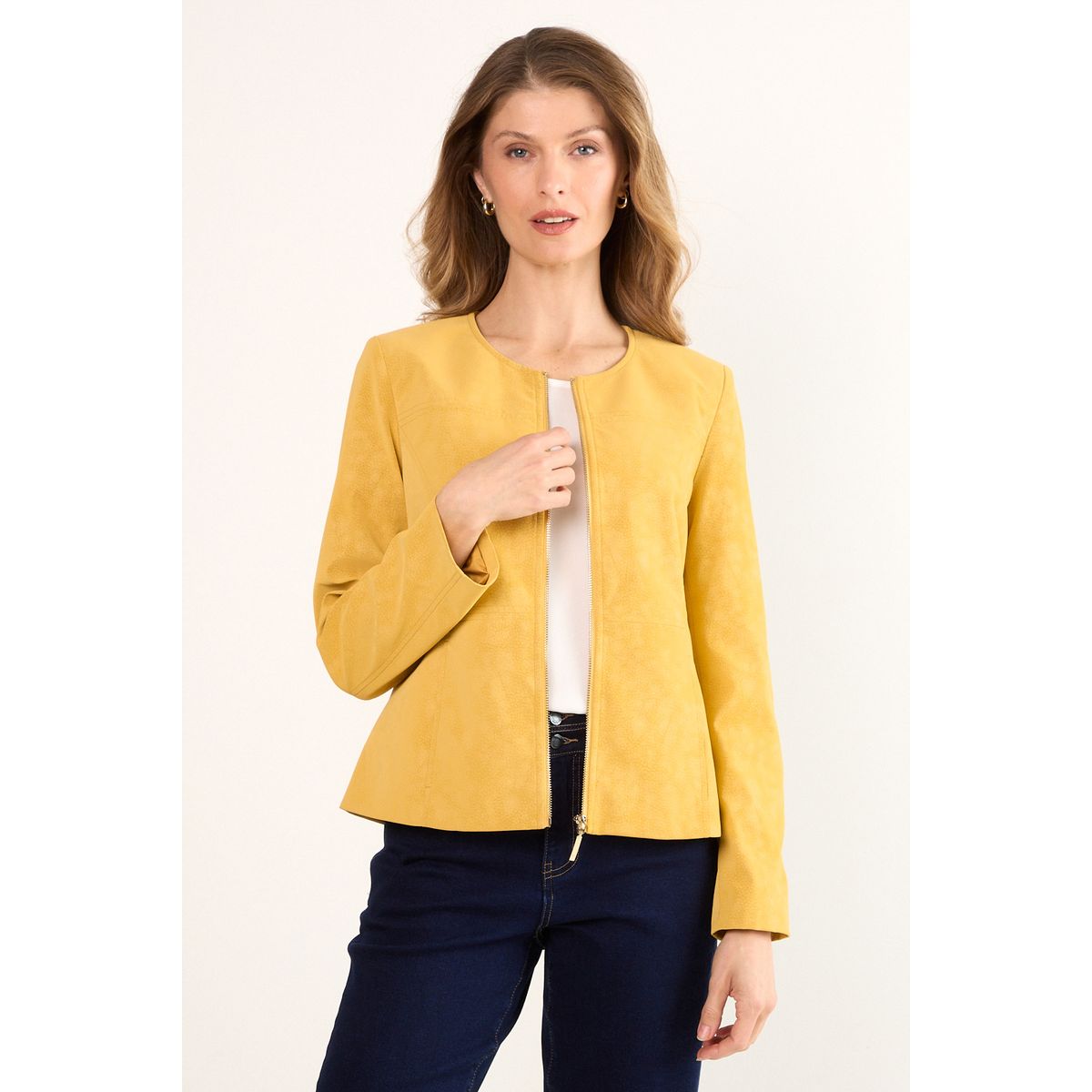 MA GRIFFE - Chaqueta Mujer Amarillo Magriffe