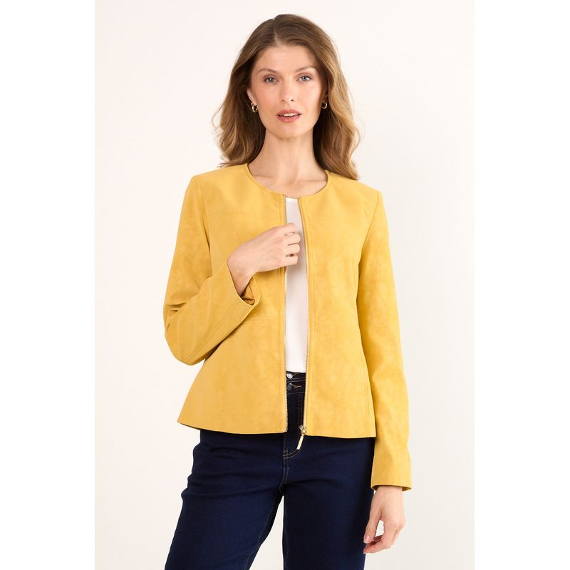MA GRIFFE - Chaqueta Mujer Amarillo Magriffe