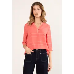 MA GRIFFE - Blusas Manga Larga Mujer Coral Magriffe