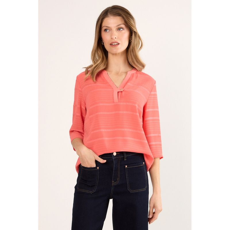 MA GRIFFE - Blusas Manga Larga Mujer Coral Magriffe