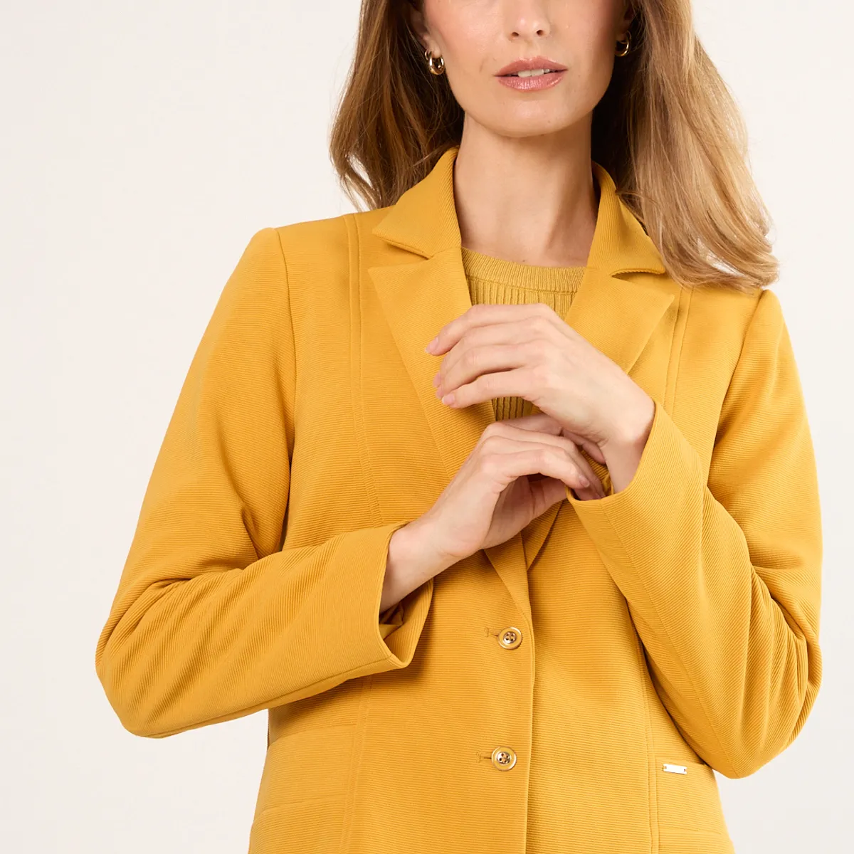MA GRIFFE - Blazer Mujer Amarillo Magriffe