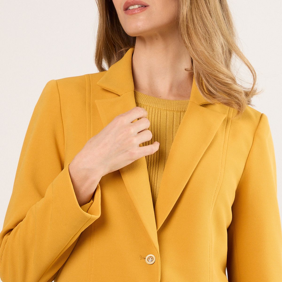 MA GRIFFE - Blazer Mujer Amarillo Magriffe