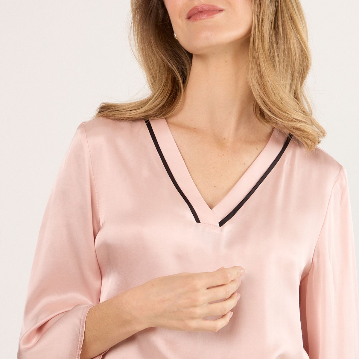 MA GRIFFE - Blusas Manga Larga Mujer Rosa Magriffe