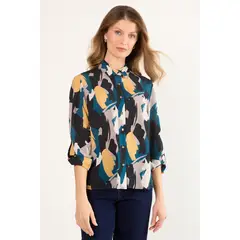 MA GRIFFE - Blusas Manga Larga Mujer Negro Magriffe