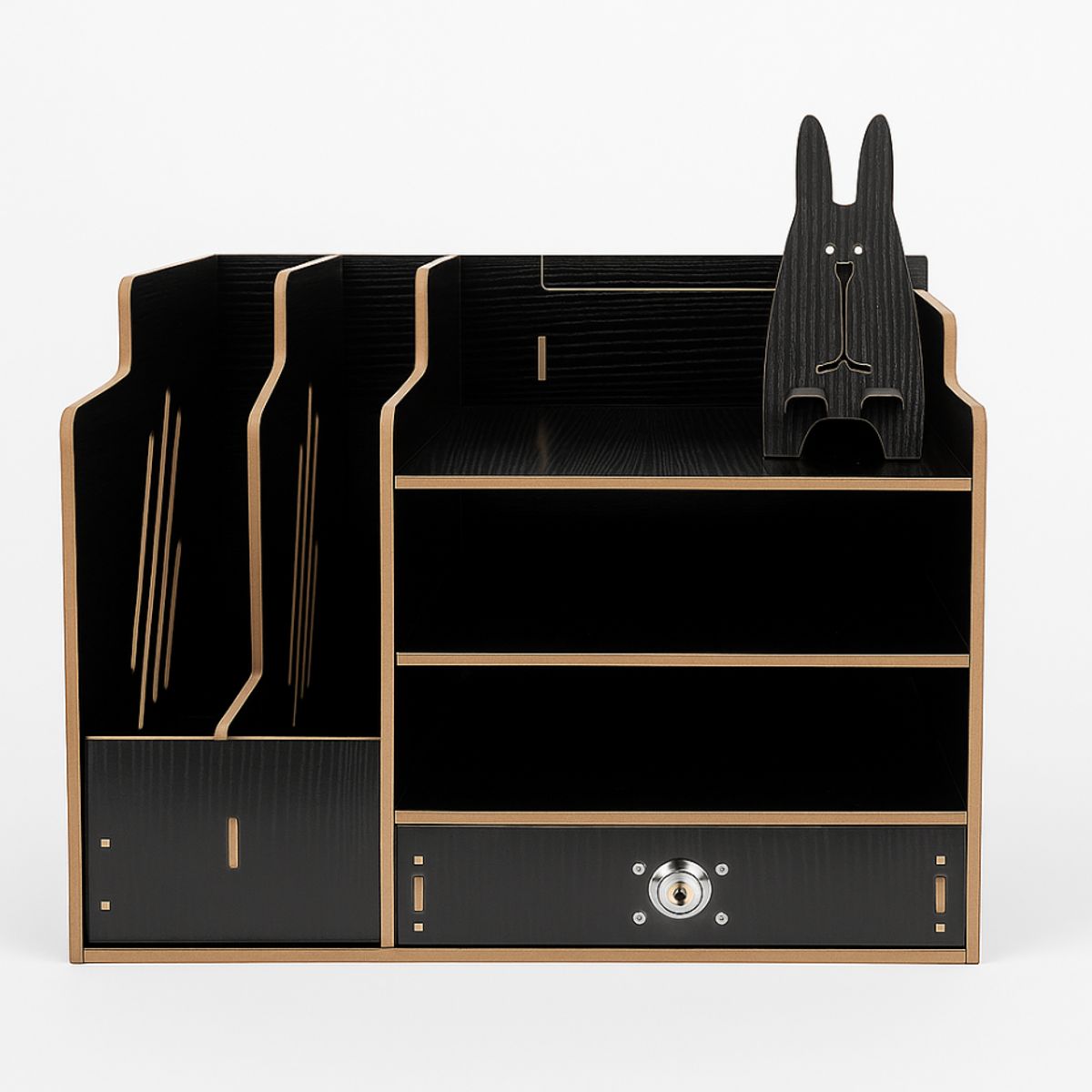 GENERICO - Organizador De Lápices Plumones Escritorio Oficina Con Llave