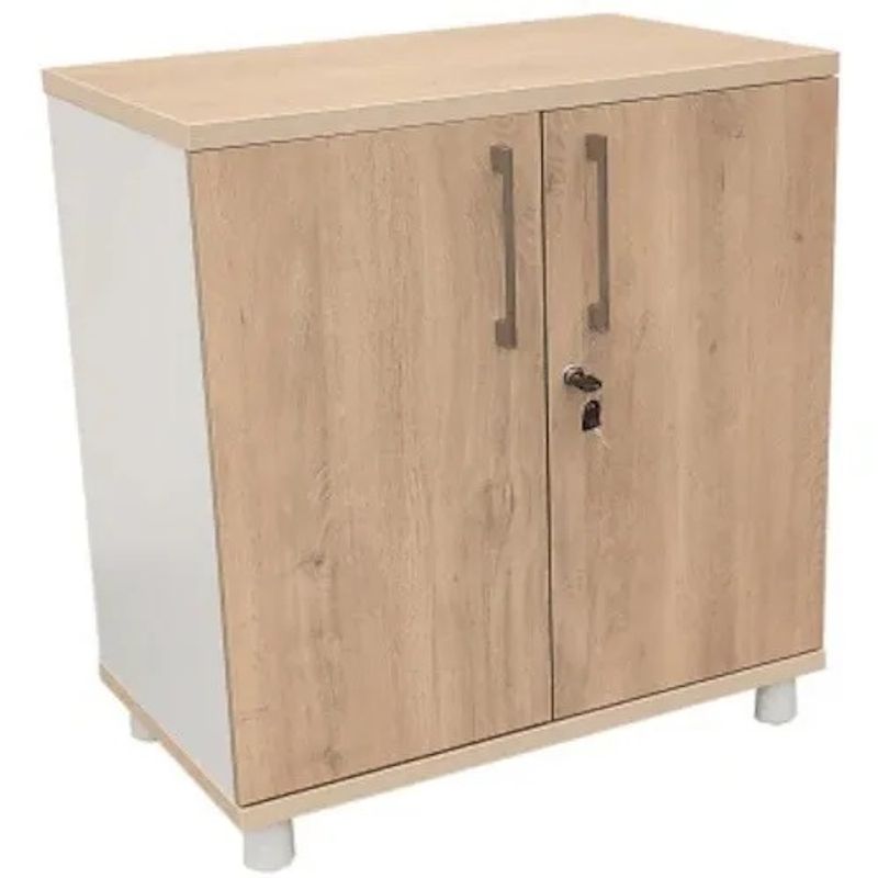 GENERICO - Gabinete Oficina 2 Puertas Melamina Jerez Con llave 75x70x42cm