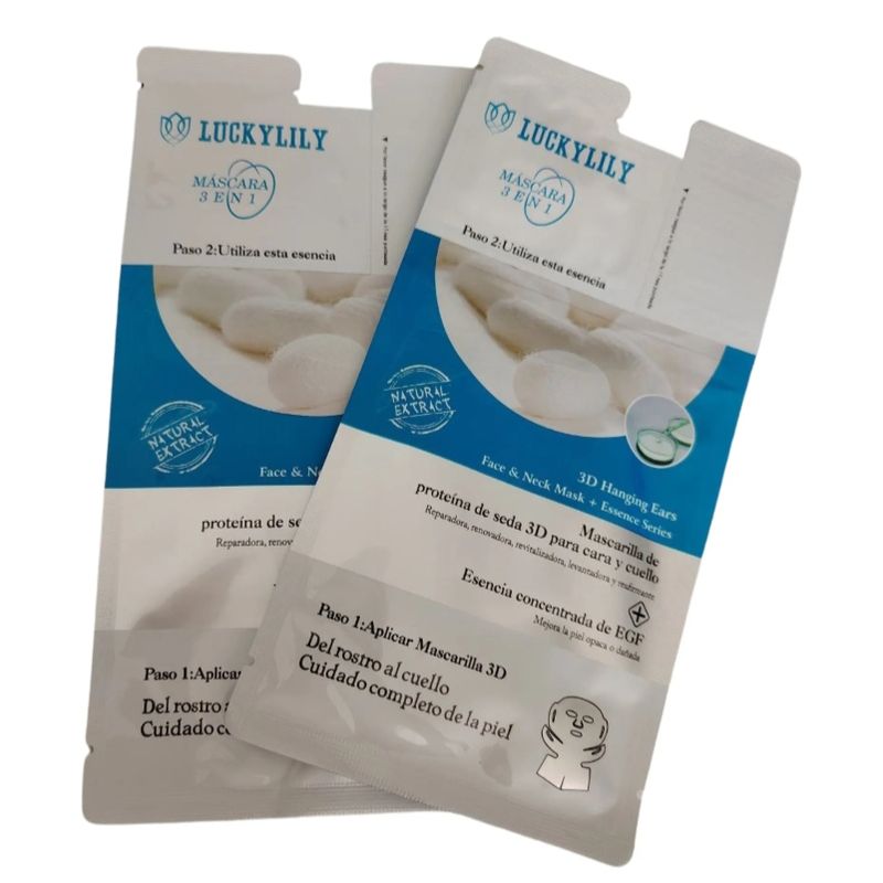 GENERICO - 5 Mascarilla Reafirmante para Rostro,Cuello y Papada–Proteína de Seda