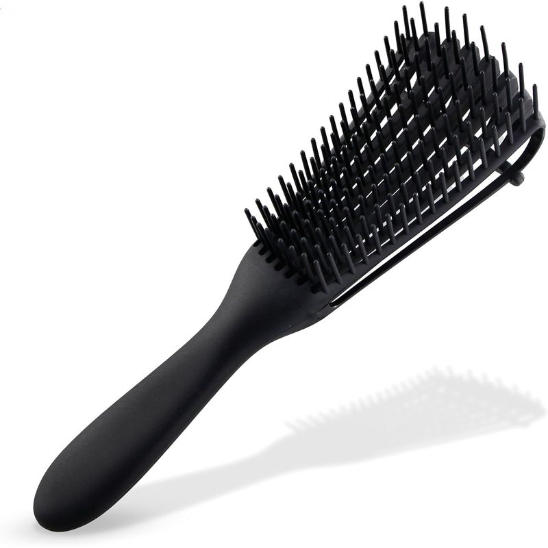 GENERICO - Mini Cepillo Flexible Desenredante Y Definidor De Rizos Negro
