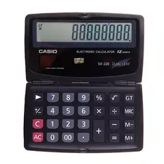 CASIO - CALCULADORA SX220 SOLAR Y PILA 12 DIGITOS